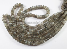 Grey Moonstone Smooth Roundelle Shape Beads Grey Moonstone Smooth Roundelle Shape Beads