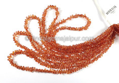 Red Sapphire Faceted Drops Shape Beads