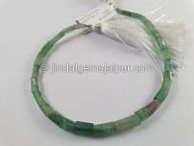 Green Tourmaline Faceted Pipe Beads -- TOURBG166 Green Tourmaline Faceted Pipe Beads -- TOURBG166