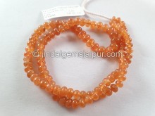 Mandarin Garnet Smooth Roundelle Beads -- FSP66