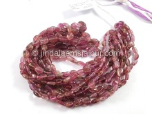 Bi Color Tourmaline Smooth Oval Shape Beads