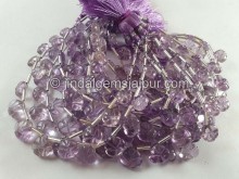 Amethyst Carved Heart Beads --  AMTA111