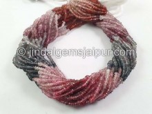 Multi Spinel Faceted Roundelle Shape Beads