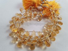 Citrine Far Faceted Drops Beads