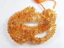 Citrine Carved Pumpkin Shape Beads