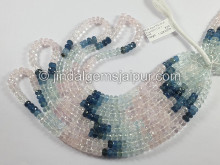 Multi Aquamarine Faceted Roundelle Shape Big Beads Multi Aquamarine Faceted Roundelle Shape Big Beads