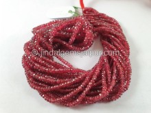 Red Spinel Faceted Roundelle Beads -- RDSP25