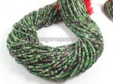 Ruby Zoisite Cut Cube Beads -- RBZS13