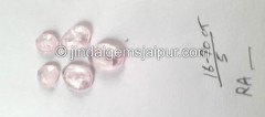 Morganite Rose Cut Slices