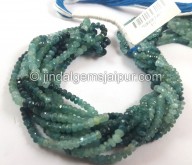 Grandidierite Shaded Faceted Roundelle Beads -- GRDRT82