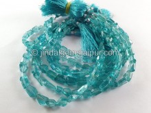 Greenish Blue Apatite Faceted Nuggets Beads