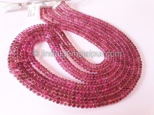 Rubellite Smooth Roundelles Shape Beads