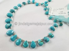 Turquoise Arizona Faceted Pear Shape Beads