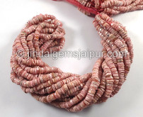 Rhodochrosite Faceted Tyre Shape Beads