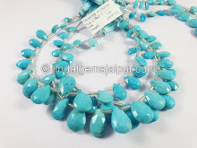 Turquoise Arizona Faceted Pear Shape Beads Turquoise Arizona Faceted Pear Shape Beads