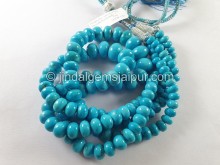 Turquoise Arizona Big Smooth Roundelle Shape Beads