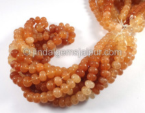 Orange Aventurine Smooth Roundelle Shape Big Beads