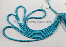 Turquoise Smooth Roundelle Shape Beads Turquoise Smooth Roundelle Shape Beads