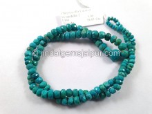 Chrysocolla Faceted Roundelle Beads