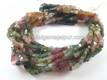 Tourmaline Smooth Cube Beads -- TURA488