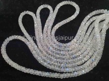 Rainbow Moonstone Faceted Roundelle Beads -- WHRA66