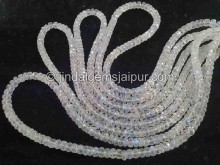 Rainbow Moonstone Faceted Roundelle Shape Beads