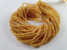 Lemon Songea Sapphire Faceted Roundelle Beads -- SPPH172 Lemon Songea Sapphire Faceted Roundelle Beads -- SPPH172