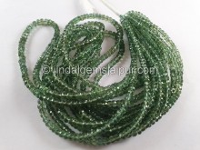Green Apatite Small Faceted Roundelle Beads -- APTA57