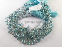Blue Zircon Faceted Pear Beads -- ZRCN42