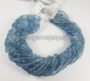 Aquamarine Faceted Roundelle Shape Beads