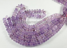 Pink Amethyst Smooth Roundelle Shape Beads Pink Amethyst Smooth Roundelle Shape Beads