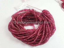 Rubellite Faceted Roundelle Beads -- RBLT75