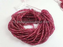 Rubellite Faceted Roundelle Beads