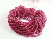 Rubellite Faceted Roundelle Beads