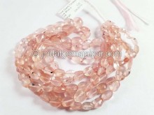 Dotted Rose Quartz Faceted Oval Beads