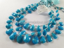 Turquoise Arizona Faceted Pear Beads --  TRQ270