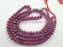 Natural Ruby Smooth Balls Beads