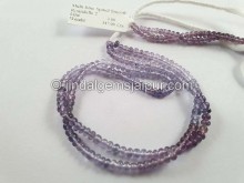 Multi Blue & Purple Spinel Smooth Roundelle Beads -- MSPA27