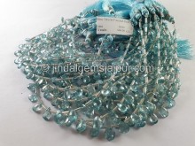 Blue Zircon Faceted Pear Beads -- ZRCN41