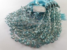 Blue Zircon Faceted Pear Shape Beads