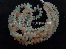 Yellow Ethiopian Opal Smooth Drop Beads -- ETOPA135
