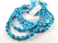 Turquoise Arizona Faceted Oval Beads -- TRQ255