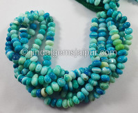 Multi Opal Smooth Roundelle Shape Beads