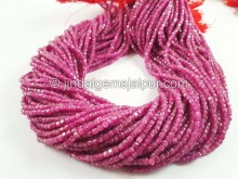 Ruby Micro Cut Faceted Cube Beads