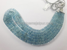 Aquamarine Faceted Tyre Shape Beads