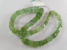 Mint Green Tourmaline Step Cut Bolt Beads --  TOURBG153