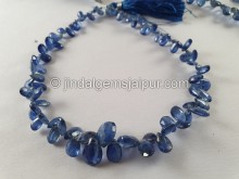 Kyanite Faceted Pear Beads -- KNT45