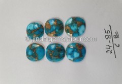 Copper Mohave Turquoise Rose Cut Slices