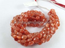 Sunstone Faceted Oval Beads -- SNSA48