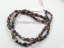 Bi Color Tourmaline Smooth Oval Beads -- TOWT45